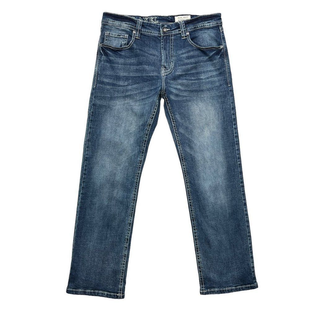 TK‎ Axel Jeans Men's Size 34 Blue Slim Bootcut Denim Jeans